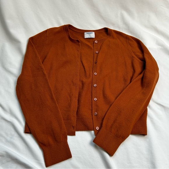 Old Navy Women's Burnt Orange Cardigan Sweater - Picture 1 of 7